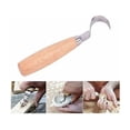 thumbnail image 3 of Desiderio Cincel de Precisión DIY Gancho Cuchillo Herramienta de Tallado Cuchara de Carpintería Ergonómica Doblada Durable Principiante Tallado Cuchillo de Talla de Acero Inoxidable, 3 of 5