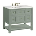 thumbnail image 2 of James Martin Vanities 36" Single Vanity, Smokey Celadon w/ 3 CM Arctic Fall Top, 2 of 6
