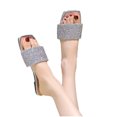 thumbnail image 4 of AXXD Women Silver Sandals Clearance Under $10 New Summer Flat Bottom Shoes Wide Band Sandals Open Toe, 4 of 4