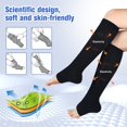 thumbnail image 4 of 2 Pairs Open Toe Zipper Medical Sport Copper Compression Socks With Anti-slip Silicone for Women & Men Circulation 15-20 mmHg is Best Support for Athletic Running Cycling, Nursing, Travel, 4 of 6