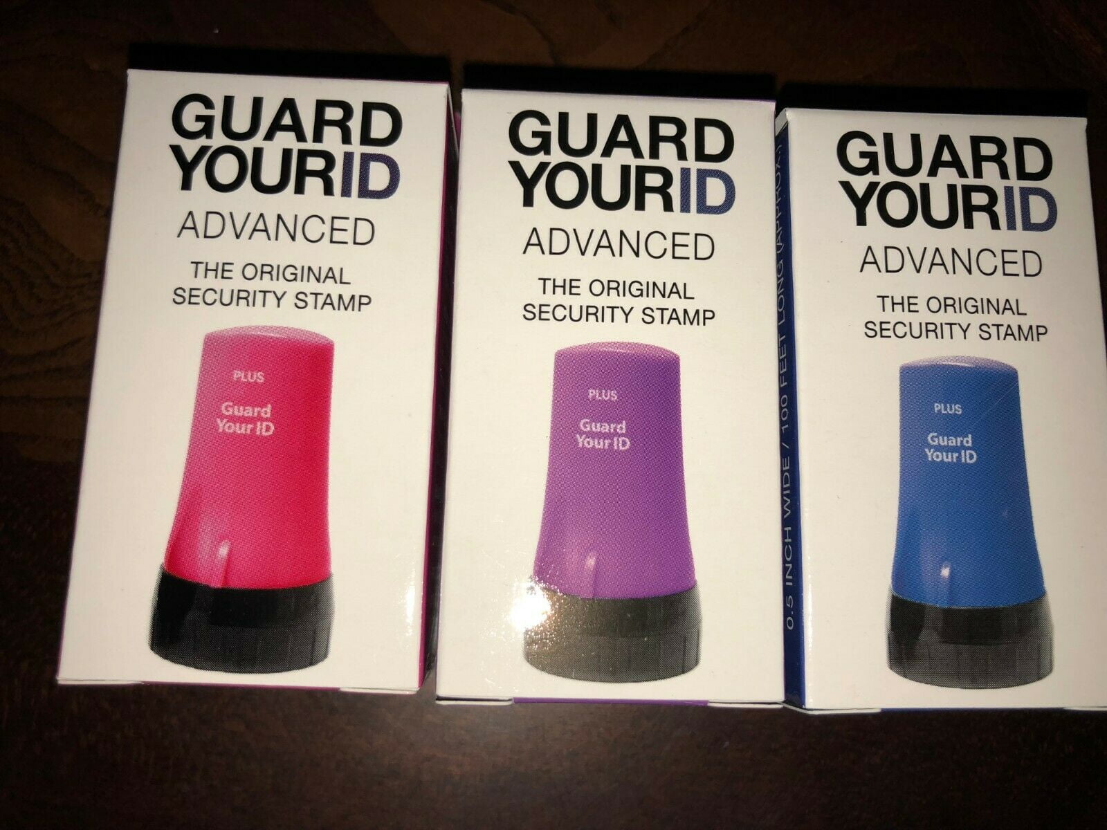Regular 3-Pack, Purple The Original Guard Your ID Identity Protection Roller for ID Theft Prevention Advanced 2.0 Roller Confidential Security Stamp