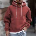 thumbnail image 2 of Men's Solid Color Plush Warm Coat Fleece Sweater Casual Coat Pocket Sweater Autumn Winter Coat3XL, 2 of 5