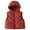1#Brown, variant on Kiijoy Winter Girls Stylish Hooded Vest Kids Sleeveless Outerwear Puffer Jacket, Sizes 5-6