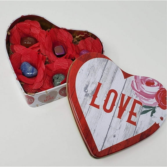 Heart shaped box of crystals, Crystal Chocolate Box, Valentines Crystal Box