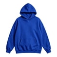 thumbnail image 2 of Zorvxlyn Fleece Hoodie Men Dropp Shoulder Oversized Men Hoodie Sweatshirts Winter Flannel Streetwear Men's Fashion Hoodies & Sweatshirts with Pocket Royal Blue XXL, 2 of 4