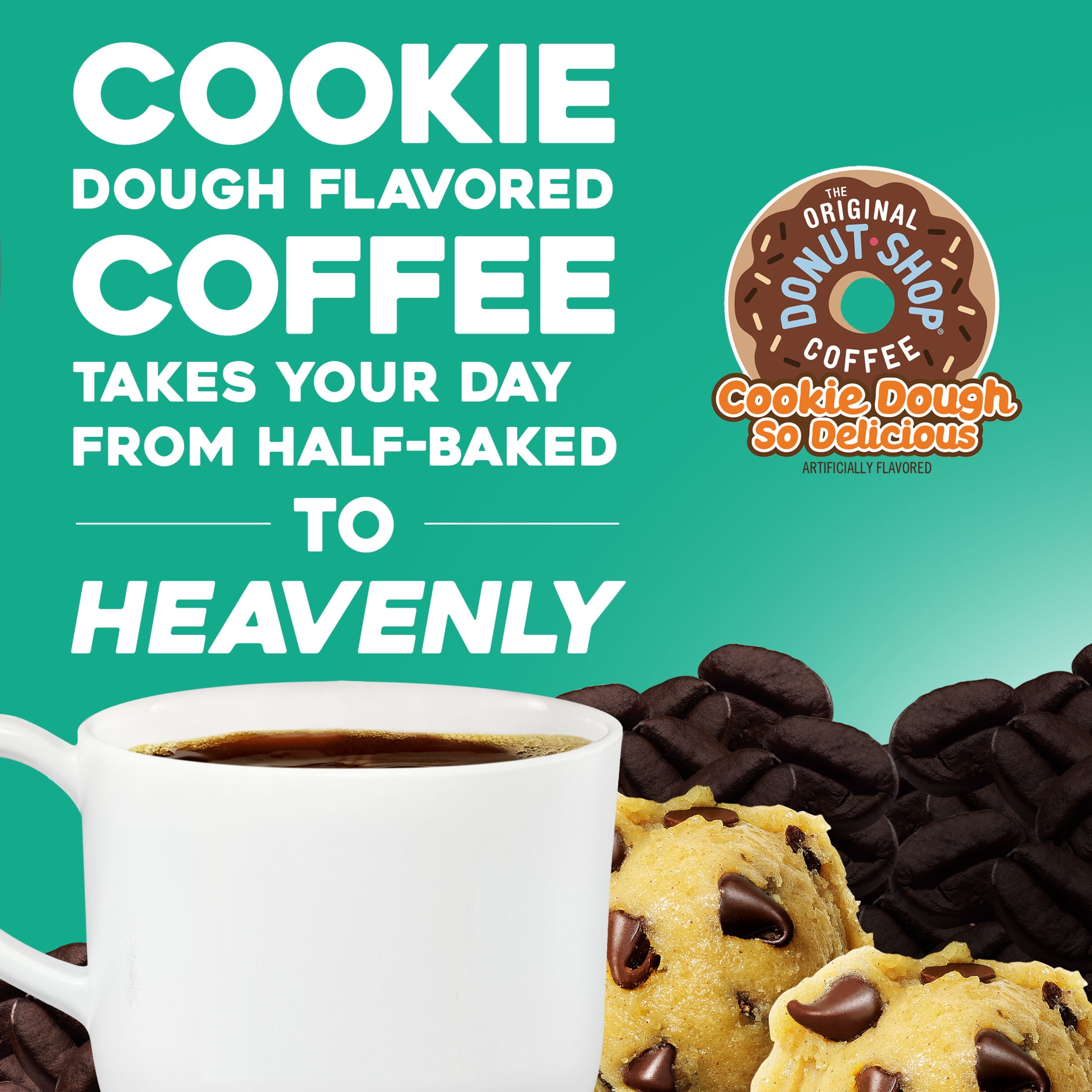 The Original Donut Shop, Cookie Dough Light Roast K-Cup Coffee Pods, 24 Count