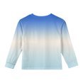 thumbnail image 4 of LTTVQM Shirts for Toddler Girls Size 12-13 Winter Casual Gradient Print T Shirts Comfy Long Sleeve Blouses Trendy Crewneck Outfit with Pocket Light Blue 12-13 Years, 4 of 5