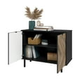 thumbnail image 5 of Manhattan Comfort Liam Accent Cabinet from Engineered Wood in Black & Brown Wood, 5 of 7