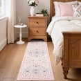 thumbnail image 3 of Wonnitar 2'x 6' Boho Floral Runner Rug, Washable Non-Slip Hallway & Bedroom Carpet, Soft Low Pile Vintage Rug for Entryway, Bathroom, Laundry, 3 of 11