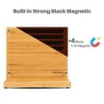 thumbnail image 3 of Secura Knife Block Magnetic Universal Knives Holder Bamboo Knife Stand for Kitchen Cutlery Display Rack and Organizer with Acrylic Shield Double Side Storage Strongly Magnetic, 3 of 8