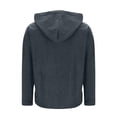 thumbnail image 5 of LWavelet Button-Front Corduroy Hooded Shacket Women Cozy Fall Casual Loose Versatile Layered Outerwear Navy M, 5 of 7