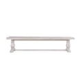 thumbnail image 2 of Kai 83 Inch Reclaimed Pine Dining Bench, Turned Pedestals, Antique White- Saltoro Sherpi, 2 of 6
