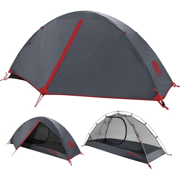1 Person Ultralight Waterproof Backpacking Tent for 3 Season Camping