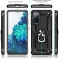 thumbnail image 3 of Compatible for Samsung Galaxy S20 FE/S20 FE 5G Case 6.5-inch with HD Screen Protector, Military-Grade Protective Phone Case with Magnetic Kickstand Ring for Samsung S20 FE/S20 FE 5G Black, 3 of 15