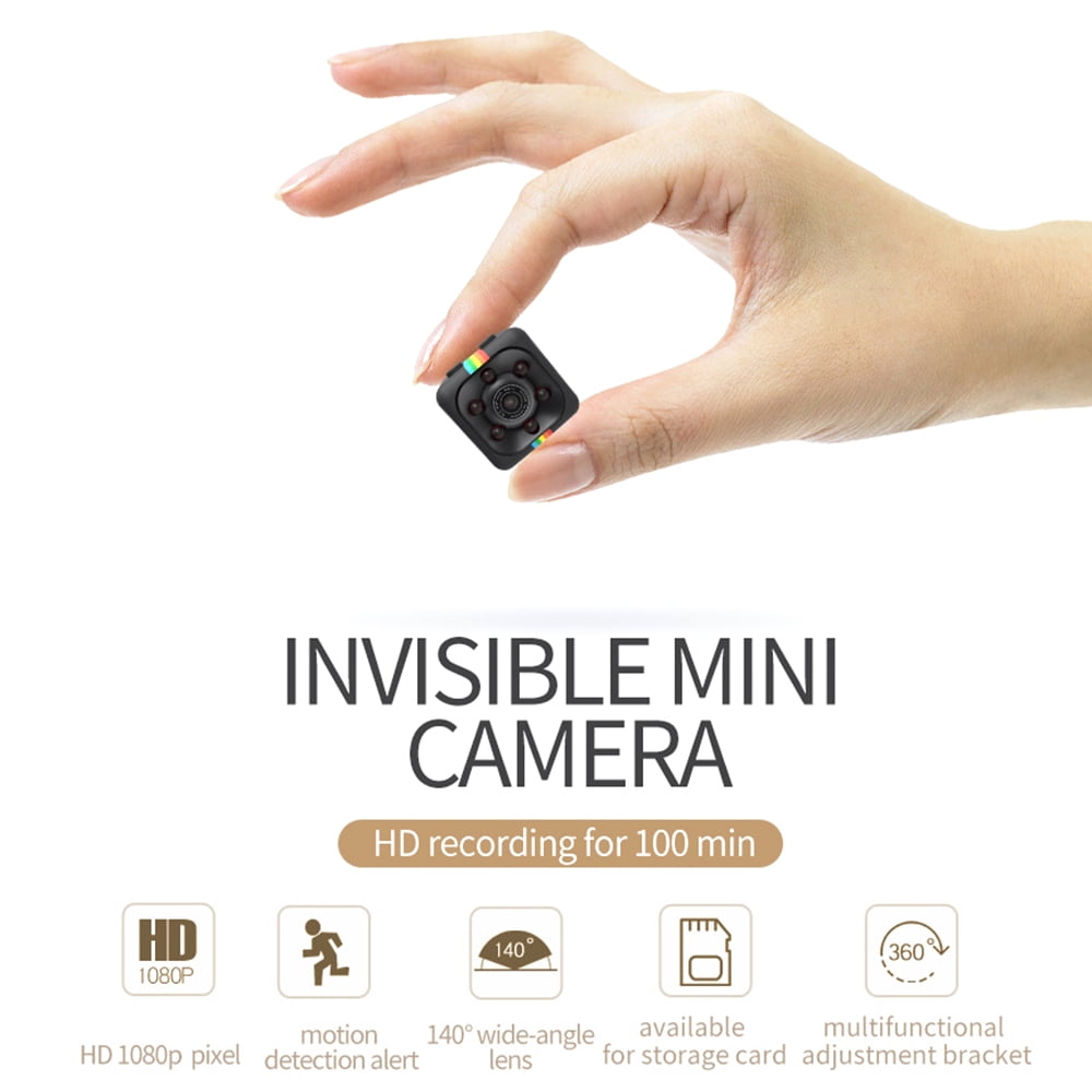 Support Motion Detection & 128GB Micro SD Card Highly Recommended Camera F1 FHD 140 Degree Wide Angle Viewing Mini DV Recorder Camera with Clip Black Color : Black 