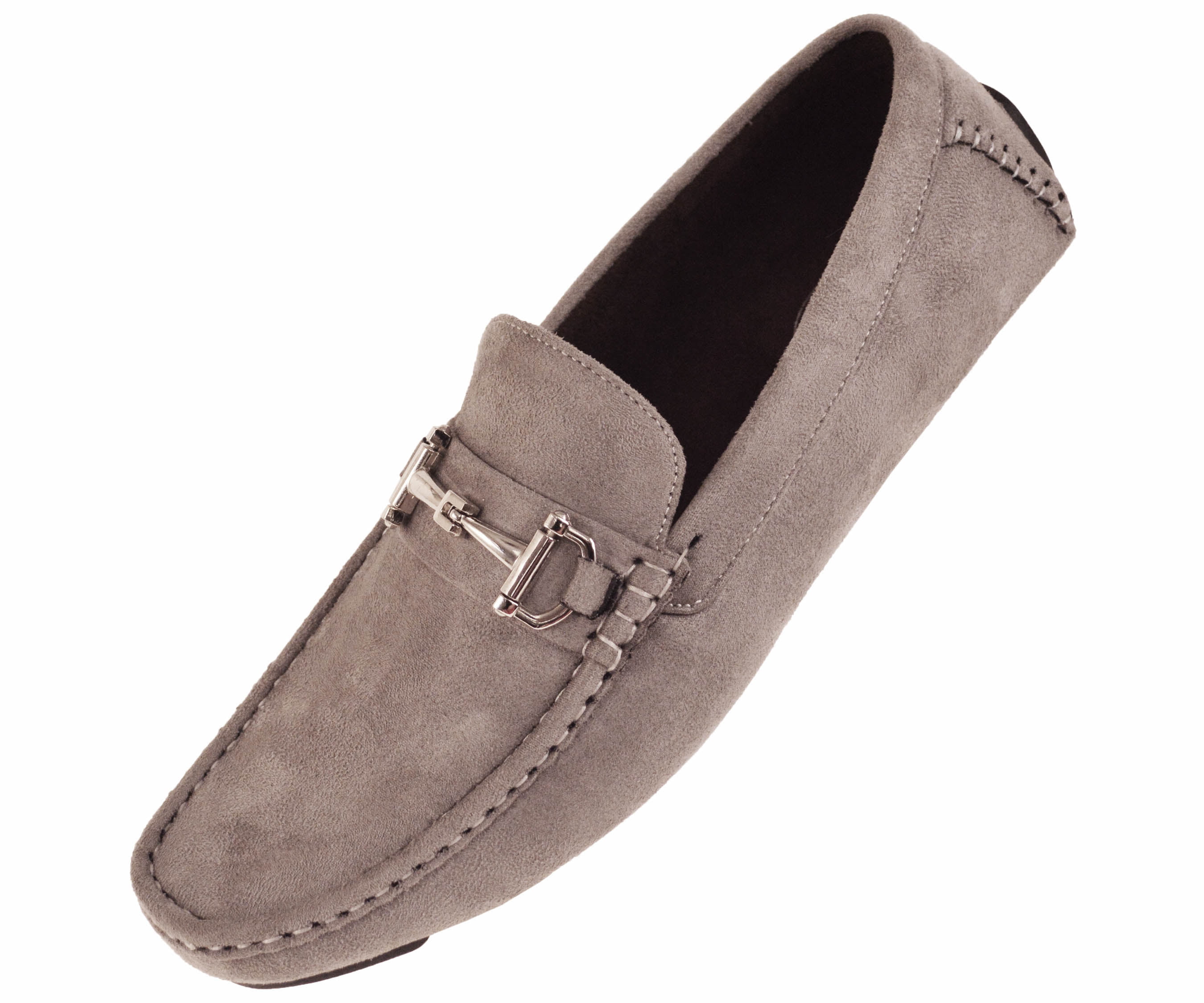 Textured Slip On Moccasins Buckle Loafers Boat Driving Shoes Mens Size 