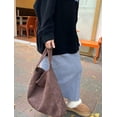 thumbnail image 3 of CoCoMangos Slouchy Suede Hobo Handbag Trendy Purse for Women Large Vintage Shoulder Bag Winter Top Handle Satchels Tote Handbag, 3 of 7