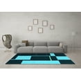 thumbnail image 3 of Ahgly Company Indoor Rectangle Abstract Light Blue Contemporary Area Rugs, 4' x 6', 3 of 4