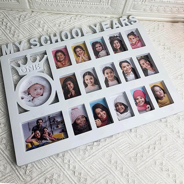 School Days Graduation Frame K-12 Picture Frame Kids Picture Frame Tabletop Frames Picture Frame White