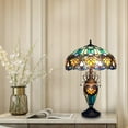 thumbnail image 4 of CHLOE Lighting Kendall Tiffany-Style 3-Light Victorian Double Lit Table Lamp 16" Shade, 4 of 8