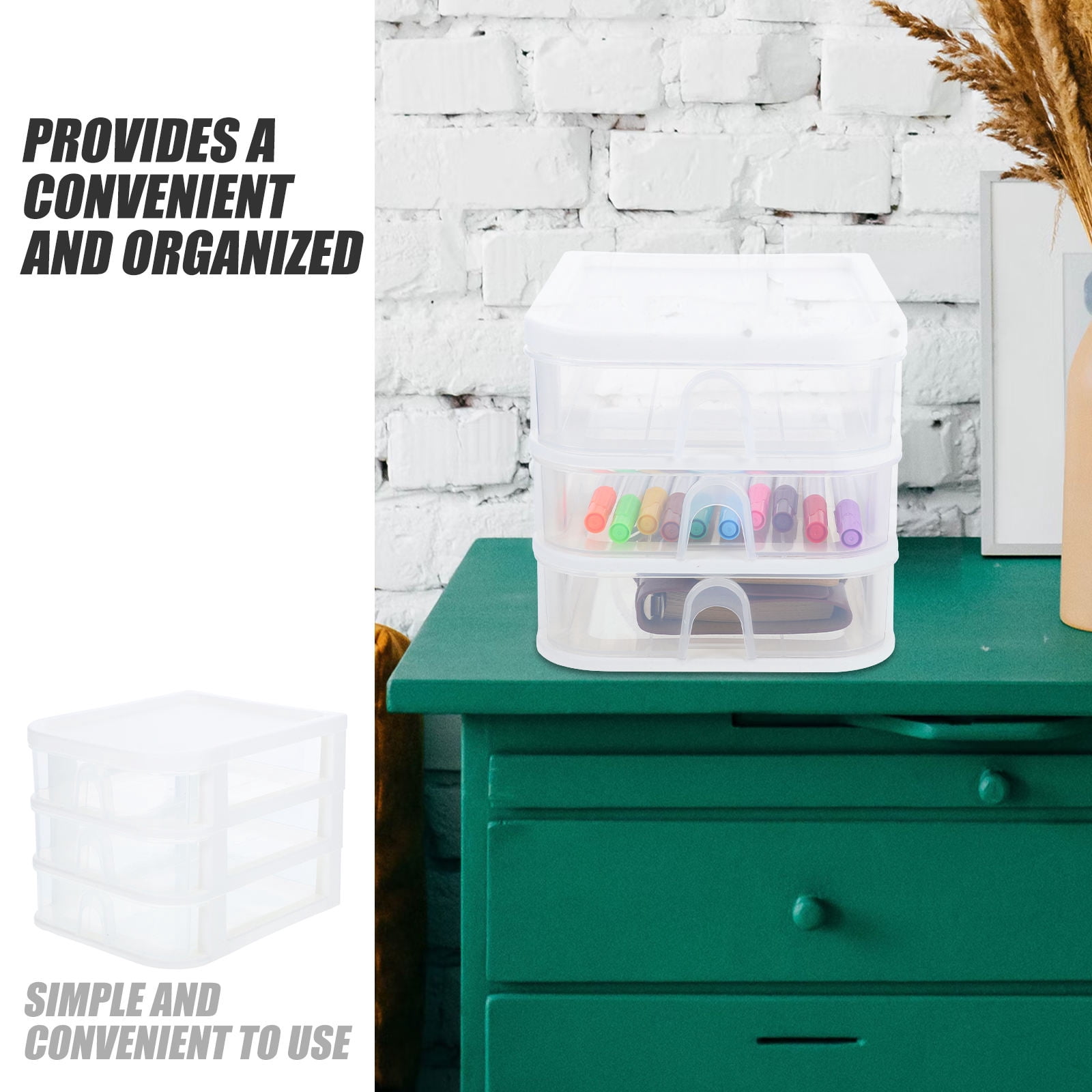Milisten 7-Section Plastic Desk Organizer Drawer - Multi-Compartment Storage Solution for Office, Home, and Workspace Organization