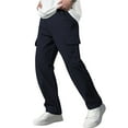 thumbnail image 6 of Cargo Pants for Men Workout Loose Straight Leg Pocket Durable Stretchable Casual Comfort Outdoor Daily Wear, 6 of 9