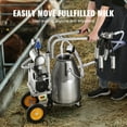 thumbnail image 5 of SKYSHALO Electric Milking Machine, 25L Vacuum Pump Single Barrel Milking Equipment 304 Stainless Steel Bucket Milker for Cows Only, 5 of 9
