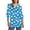 Blue, variant on MEICHEN Blouses for Women Casual 3/4 Sleeve Womens Tops V Neck T Shirts with Cuffs Summer Fashion Clothing for Women