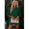thumbnail image 5 of Women's Green Smocked Wrist Shift Top, 5 of 5