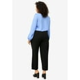 thumbnail image 2 of ellos Women's Plus Size Pull-On Crop Wide Leg Pants - 22, Black, 2 of 2