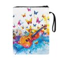 thumbnail image 2 of HELLHERO Guitar Butterfly Pattern Book Cover Sleeve Pouch for Librarian, Protector Wrap Bag, Waterproof, Book Organzoer Holder for Hardcover Notebook, 2 of 8