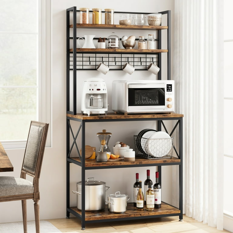 GymChoice 5 Tier Kitchen Storage Baker s Rack Freestanding Storage Shelving Unit 150 lbs loading capacity per shelf Steel Organizer Wire Rack
