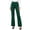 Green, variant on Women's High Waisted Dress Pants Bootcut Flare Leg Double Button Business Casual Work office Trousers with Pockets Stretchy Elegant Wine