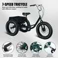 thumbnail image 6 of Happydeer 20 Inch Adult Tricycle, Snow Tires Tricycle, Drift Trike for Adult, 7 Speed Tricycle with Double Disc Brake, Three-Wheeled Bicycles for Seniors, 3 Wheel Bike with Spacious Shopping Basket, 6 of 12
