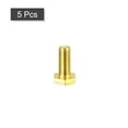 thumbnail image 3 of Brass Hex Bolts, M8x20mm 5 Pack Fully Thread Grade 4.8 Machine Screws, 3 of 5