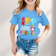 thumbnail image 2 of FhsagQ Mode Décontractée Imprimée pour Garçon et Fille, Col Rond, Manches Courtes, T-Shirt Ample, Printemps, 4T, Pâques, Bleu, 10-11 Ans, 2 of 4