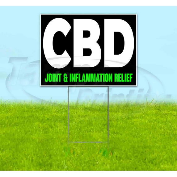 Cbd Joint & Inflammation Relief (18" x 24") Yard Sign, Includes Metal Step Stake