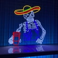 thumbnail image 3 of Handmadetneonsign Mexican Skull Taco Neon Sign, Mexican Tacos Food Wall Art Decor, Tacos Store Wall Decor, 3 of 5