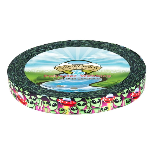Country Brook Design® Space Aliens Lite Tape (1 Inch, 50 Yards)