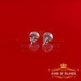thumbnail image 6 of King of Bling's Silver White 0.20ct Hip Hop Men's & Women's Diamond Yin And Yung Round Earring, 6 of 12