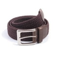 thumbnail image 2 of Gelante Adult's Canvas Elastic Fabric Woven Stretch Braided Belts Solid Color - Coffee, XL, 2 of 4