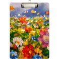 thumbnail image 2 of FMSHPON Monet Colorful Flowers Painting Clipboard Hardboard Wood Nursing Clip Board and Pull for Standard A4 Letter 13x9 inches, 2 of 8