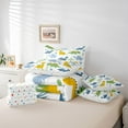 thumbnail image 6 of Manfei Teens Children Cute Dinosaur Bedding Comforter Set 7 Pieces,Kawaii Wildlife Dino Full Bedding Set Lightweight,Cute Woodland Animal Fitted Sheet Flat Sheet,Luxury Bedroom Decor,Reversible, 6 of 8