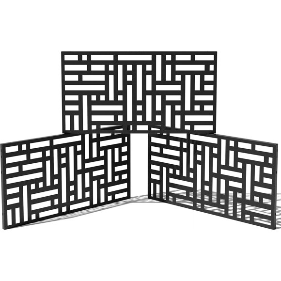 Outdoor Privacy Screen Series - Block Privacy Screen Panel (65% Privacy) | Made from Durable Weather-Resistant Plastic | Modern Décor for Patios, Privacy Walls, Fences