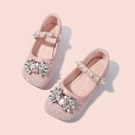 

Cathalem Shows under Girl Shoes Small Leather Shoes Single Shoes Children Dance Shoes Girls Toddler Running Shoes Girls Pink 5 Years