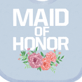 thumbnail image 4 of Inktastic Maid of Honor with Flower Illustration Girls Baby Bib, 4 of 4