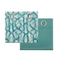 thumbnail image 6 of Mainstays 4-Piece Transitional Printed Grommet Light Filtering Window Curtain Panel Set, Pacifica Aqua, 63" x 110", 6 of 8