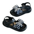 thumbnail image 2 of Baby Toddler Girls Soft Open Toe Summer Sandals Flower Princess Flat Shoes, 2 of 2