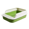 thumbnail image 3 of Domestic Cat Litter Box, Kitten Litter Box, Large Cat Litter Box, Detachable Cat White and Green, 3 of 9