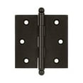thumbnail image 1 of 2.5 x 2.5 in. Hinge with Ball Tips, Oil Rubbed Bronze - Solid, 1 of 1
